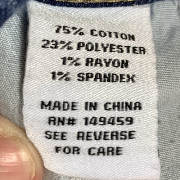 Ashley Mason Jeans Womens 5 Blue Denim Slim Cuffed Gathered Waist Accent - Picture 8 of 9